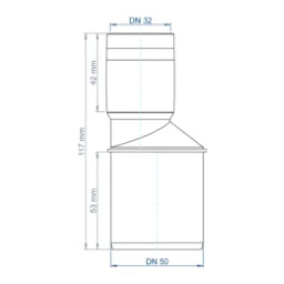 POLOPLAST PO Übergangsrohr POLO-KAL XS DN 50/32 – 102281