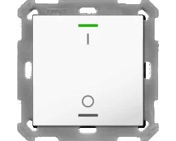 MDT KNX Taster Light 55 x 55 mm 1fach RGBW, reinweiß glänzend, Schalten – BE-TAL5501.B1