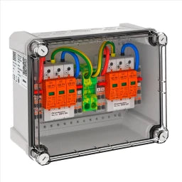 OBO Generatoranschlusskasten 2x2 PV-String a uf 2 WR-MPP 900V DC lichtgrau RAL 7035 – 5088440