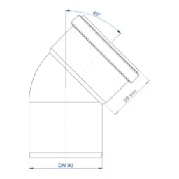 POLOPLAST PO Bogen POLO-KAL NG DN 90/45Grad – 02172