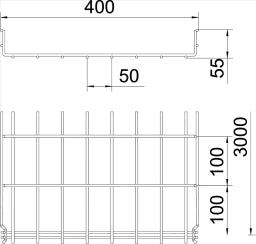 OBO Gitterrinne GRM 55x400x3000 Stahl galvan isch verzinkt – 6001450