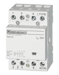 BENEDICT Installationsschütz 40A 220-240V 50Hz, 230-264V 60Hz – R40-40 230