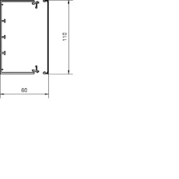 HAGER LF-Kanal aus PVC LF 60x110mm vweiß – LF6011009016