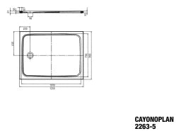 KALDEWEI Kaldewei Cayonoplan Duschw. 900x1200x185 Wt-flach, alpinweiß – 362347980001