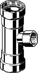 VIEGA Viega T-Stück mit SC Megapress S 4317.2 in3/4ZollxRp1/2x3/4ZollStahlZn-Nibesch. – 770 297