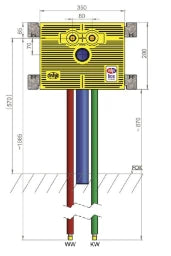 MHS mhs-Waschtisch 350 Auslass 80mm Unibox Rohr:Rehau Rautitan – 30141RA5PO0000