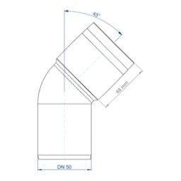 POLOPLAST PO Bogen POLO-KAL XS DN 50/45Grad – 102122