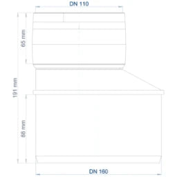 POLOPLAST PO Übergangsrohr POLO-KAL 3S DN 160/110 – 102745