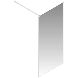 PALME Palme Aprejo Seitenteil 985x2000mm rechts, Glas, nano Cenit-Chrom – V6VS10/K1/29R