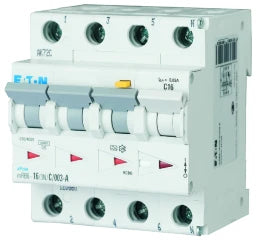 EATON FI/LS-Kombischalter, 20 mA, 30 mA, C-LS- Char, 3N-polig, FI-Char: A – 120677