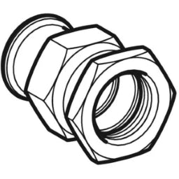 GEBERIT GE Mapress ES Uebergangsverschraubung mit UeWM aus Edelstahl d54mm x Rp2 – 35356