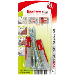 FISCHER DÜBEL Duopower 12 x 60 S K Duopower SB-Karte – 537665