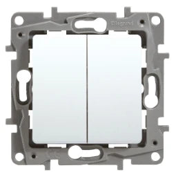 LEGRAND Serien-/Doppelwechselschalter (SL), 10 A X -250 V~, Ultraweiß – 664702
