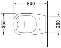 DURAVIT Duravit D-Code Wand-WC Flachspüler weiß – 22100900002