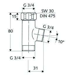 SCHELL SCHELL T-Stück 3/4"chrom – 27 088 06 99