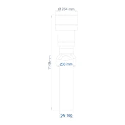 POLOPLAST PO ISO-Dachhaube POLO-KWL DN 160 – 03558