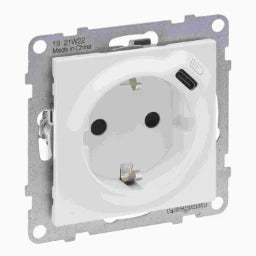 LEGRAND SEANO Schuko-Steckdose + USB-C mit Steck klemmen, Farbe: Ultraweiss – 765126