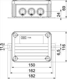 OBO Kabelabzweigkasten für Funktionserhalt 1 50x116x67 Polypropylen pastellorange RAL – 7205740