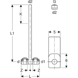 GEBERIT GE FlowFit MetallAnSchl-T-Stueck SiBr/Cu fuer EK, d16 x 15 x 16mm, vernickelt – 619.420.22.1