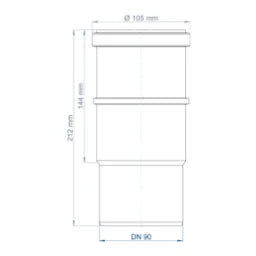 POLOPLAST PO Langmuffe POLO-KAL NG DN 90 – 02338