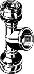 VIEGA Viega T-Stück mit SC Raxofix 5317 in 50mmxRp1x50mm Siliziumbronze – 647 223