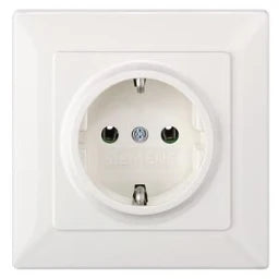 SIEMENS Schuko-Steckdose DELTA line, Vollplatte, titanweiß – 5UB1580