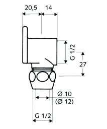 SCHELL SCHELL Wandscheibe 1/2"x 10mm – 27 008 06 99