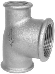 FISCHER GEORG FITTINGS T-Stück Fig. 130 5/4x5/4x1/2" schwarz – 770130156