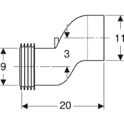 GEBERIT GE Anschlussstutzen Monolith, etagiert – 131.085.11.1