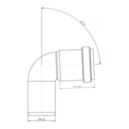 POLOPLAST PO Bogen POLO-KAL NG DN 32/87Grad – 02104