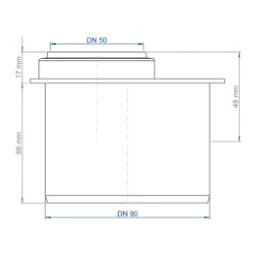 POLOPLAST PO Übergangsrohr kurz POLO-KAL 3S DN 90/50 – 102731