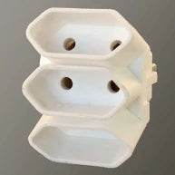 GEBRO Euro-Triplexstecker reinweiß – 482RW