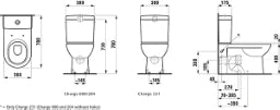 LAUFEN Laufen Pro Stand-Tiefspül-WC für aufges. Spülkasten mit Vario-Abgang 360x700 weiß – H8249580000001