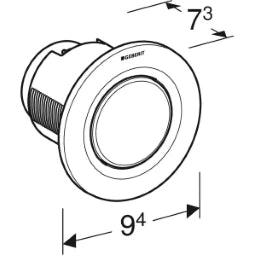 GEBERIT GE Fernbetaetigung Typ01 UP 1-Menge weiss, round – 116.040.11.1