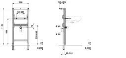 LAUFEN Laufen LIS INEOLINK Ins.Sys. 91010.3 Gr. für Waschtische, 1120x135x500 – H9101030000001
