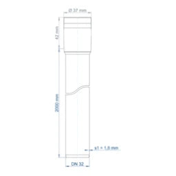 POLOPLAST PO Steckmuffenrohr POLO-KAL XS DN 32/2000 – 102005