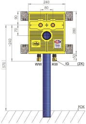 MHS mhs-Waschtisch 240 Auslass 80mm Unibox Rohr:Internes Rohrsystem 1/2'' IG – 20111MH5PO0000