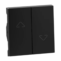 LEGRAND SEANO Wippe Jalousieschalter/-taster, 2- Tasten-System, Farbe: Schwarz lackiert – 765347