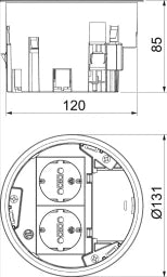 OBO Montageträger für GES R2 mit 2fach VDE P olyamid graphitschwarz RAL 9011 – 7408832