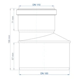 POLOPLAST PO Übergangsrohr POLO-KAL NG DN 160/110 – 02287