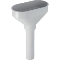 GEBERIT GE Trichter oval f. mehrere Anschluesse d40mm, ohne Rand, weiss, PP – 152.378.11.1