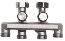 HERZ Herz Doppelanschlussverteiler 3033(02) m.2 Anschlussnippel – 1303302