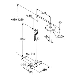 KLUDI Kludi Logo Dual Shower System – 6809505-00