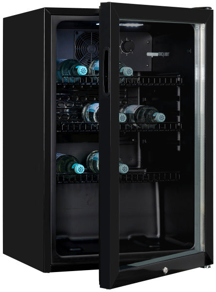 Flaschenkühlschrank 3Roste 118L. Glastür C schwarz – 810930503