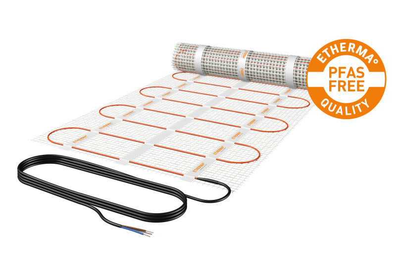 Heizmatte extra dünn 3.8mm, PFAS frei 6.0m², 50x1200cm, 900W, 230V – 40056