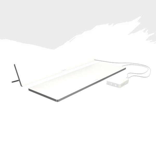 Arbeitsplatzheizung Set bestehend aus LAVA-DESK TOP & SUB Weiß 230V – 46380