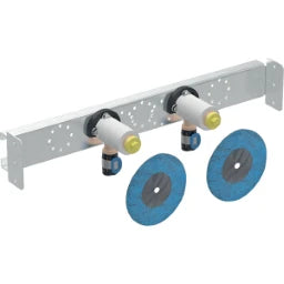 GEBERIT GE FlowFit AnWinkel, vormont., gerade 2fach, d16mm x Rp1/2, AD15,3cm, LB RG+  – 619.670.00.1