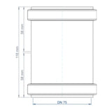 POLOPLAST PO Doppelmuffe POLO-KAL NG DN 75   – 02303