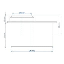 POLOPLAST PO Übergangsrohr kurz POLO-KAL DN 110/50   – 02876