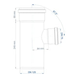 POLOPLAST PO Abzweig POLO-KAL NG DN 125/75/87Grad   – 02235